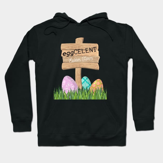 Eggcelent Easter Farm Hoodie by IlanaArt